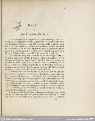 Motiven zu dem Berggesetz-Entwurf
