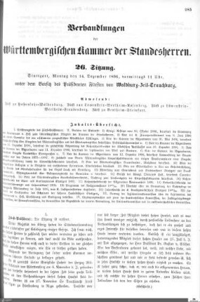26. Sitzung, Stuttgart, 14.12.1896