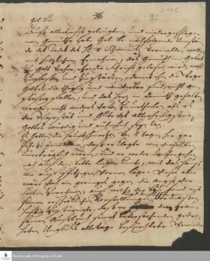 Brief von Andreas Achilles an August Hermann Francke.