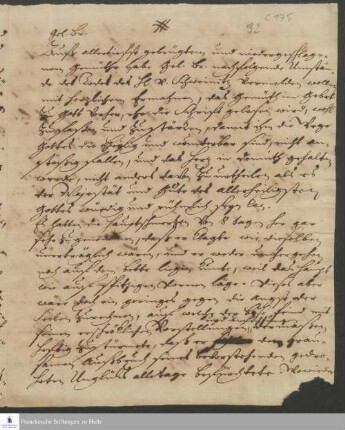 Brief von Andreas Achilles an August Hermann Francke.