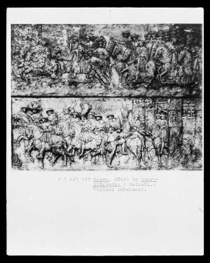 Zweites Relief eines berittenen Kampfes
