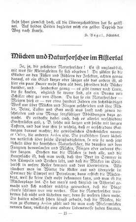 Mücken und Naturforscher im Alstertal