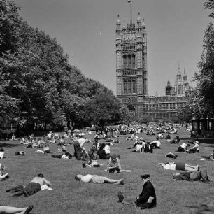 London. Mittagspause in Westminster
