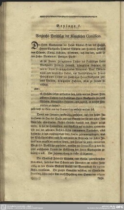 Beylage F. Vergleichs-Vorschläge der Königlichen Comission