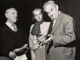 Hamlet Probe mit Regisseur Fritz Kortner und Joana Maria Gorvin