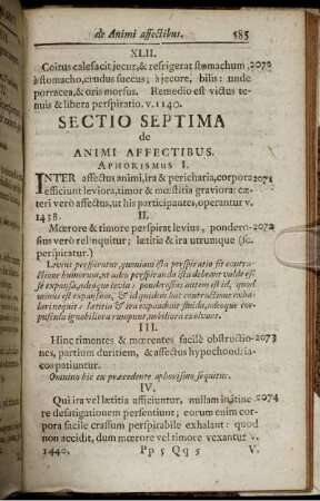 Sectio Septima de Animi Affectibus