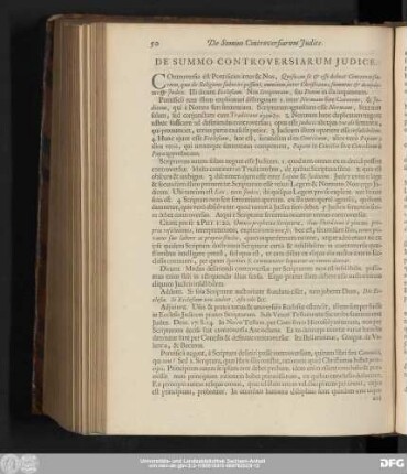 De Summo Controversiarum Iudice.