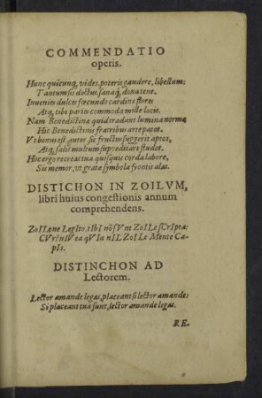 Commendatio operis.