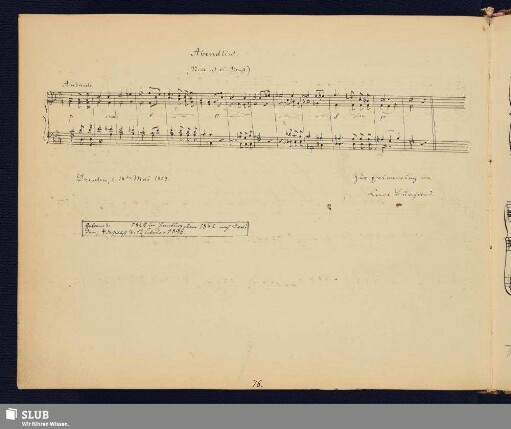 Burchard, Carl; 1884 [Noten- und Texteintrag]