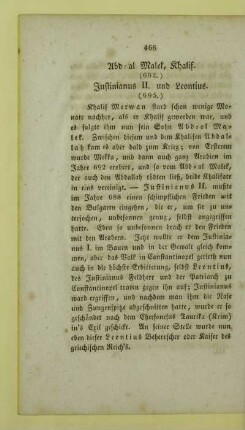 Abd-al Malek, Khalif. (692.) Justinianus II. und Leontius. (695.)