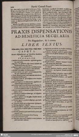 Praxis Dispensationis Ad Beneficia Secularia Pro Regularibus, & è contra. Liber Sextus