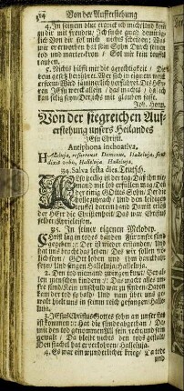 Von der siegreichen Auferstehung unsers Heilandes Jesu Christi.