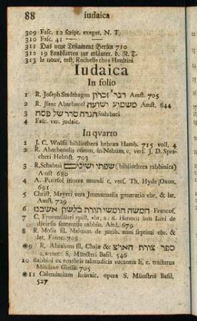 88-93, Iudaica