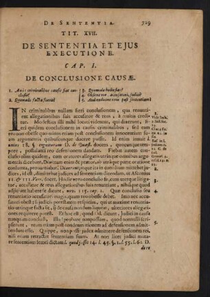 Tit. XVII. De Sententia Et Ejus Executione.