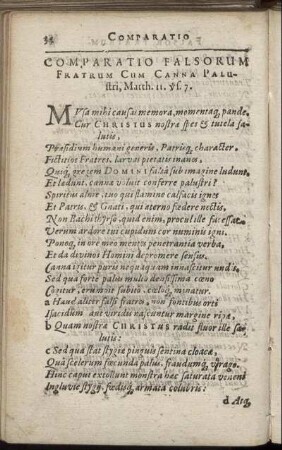 Comparatio Falsorum Fratrum Cum Canna Palustri [...]