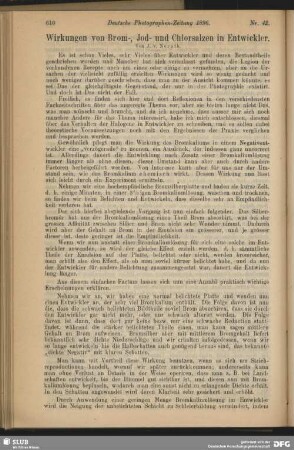 Wirkungen von Brom-, Jod- und Chlorsalzen in Entwickler