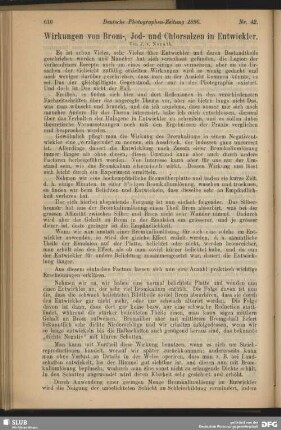 Wirkungen von Brom-, Jod- und Chlorsalzen in Entwickler