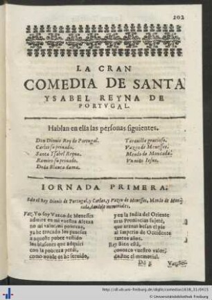 La gran Comedia de santa Ysabel Reyna de Portugal.