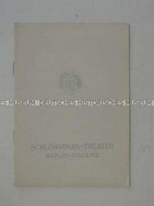 Programm des "Schlosspark-Theater" in Berlin zur Aufführung von "Candida" von George Bernard Shaw