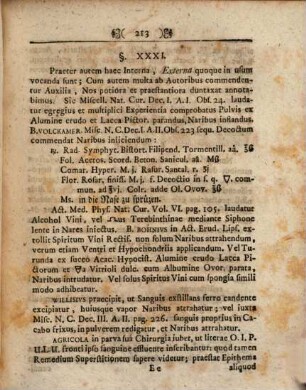 Manuductionis ad veram theoriam morborum, praxinque clinicam Specimen XV. De haemorrhagia Narium