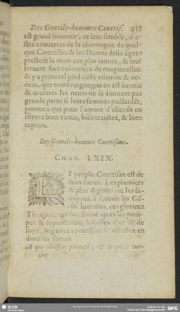 Des Gentils-hommes Courtisans. Chap. LXIX.