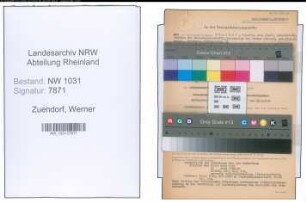 Entnazifizierung Werner Zuendorf , geb. 23.09.1911 (Wissenschaftler)