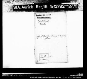 Unterbringung des gemütskranken Albrecht Hinrich Reiners aus Neustadtgödens in der Privatpflegeanstalt in Neu-Sandhorst