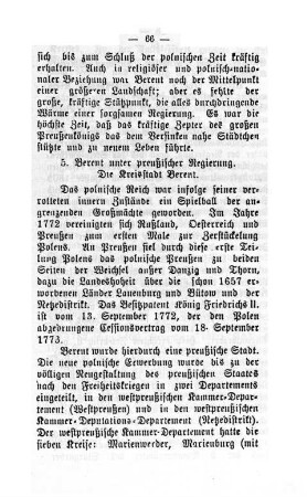 5. Berent unter preußischer Regierung