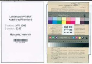 Entnazifizierung Heinrich Heuvens , geb. 02.02.1895 (Landwirt)