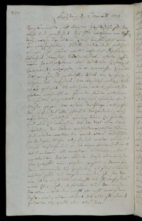 Freytag d 2 decemb 1729.