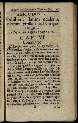Periodus V. Exhibens statum ecclesiæ e Papatu egressæ ad nostra usque tempora, ...
