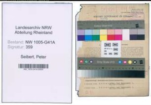 Entnazifizierung Peter Seibert , geb. 30.09.1900 (Krim.Beamter)