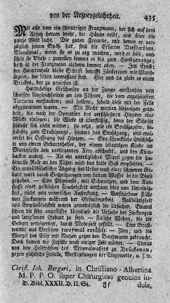 Super chirurgiae genuina indole et recta discendi ratione, allocutio ad medicinae studiosos.