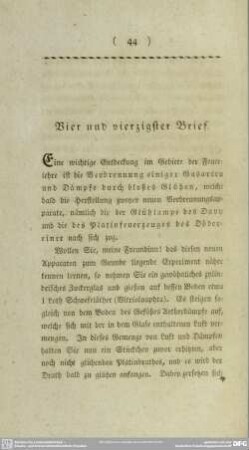 Vier und vierzigster Brief