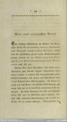 Vier und vierzigster Brief
