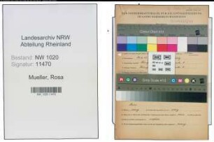 Entnazifizierung Rosa Mueller , geb. 24.06.1903 ()