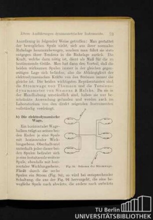 b) Die elektrodynamische Wage.