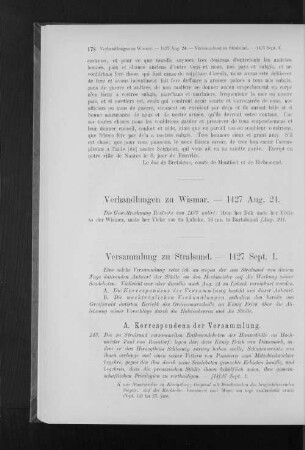 Versammlung zu Stralsund. - 1427 Sept. 1.