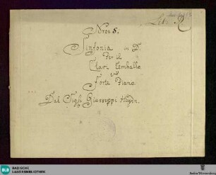 Symphonies. Arr - Don Mus.Ms. 697 : cemb; D; Hob I:42