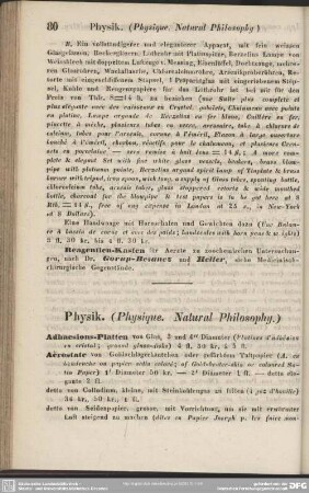 Physik. (Physique. Natural Philosophy.)