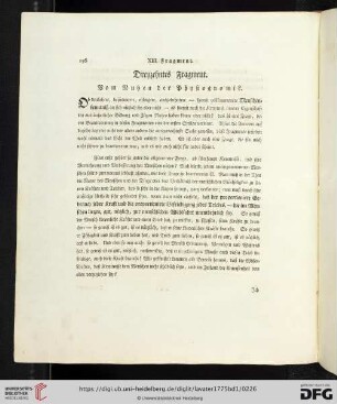 Dreyzehntes Fragment