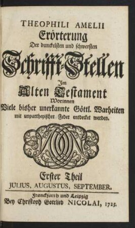 Erster Theil, [3]: Julius, Augustus, September