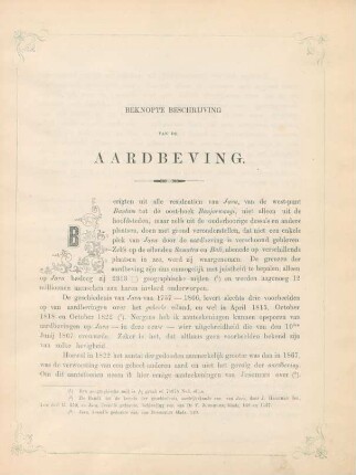 Beknopte beschrijving van de aardbeving