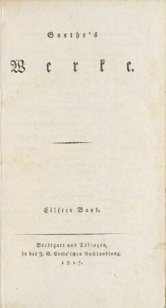 Eilfter Band: [...]