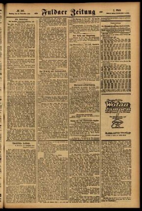 Zweite Ausgabe vom Samstag, den 18. November 1916.