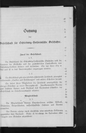 Satzung der Gesellschaft für Schleswig-Holsteinische Geschichte