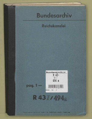 Reichsreform und Neugliederung des Reiches (ab Bd. 13: Neugliederung des Reiches und Gleichschaltung der Länder): Bd. 16