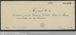 Quartets. Arr - Mus.3972-Q-4 : cemb (2) - g; KV 478