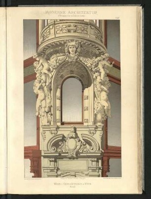 Wohn- und Geschäftshaus in Wien. Detail. Fellner & Helmer, Architekten