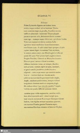 Ecloga VI Silenus